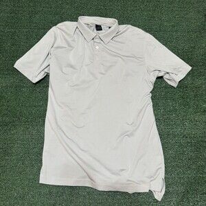 Dunning Golf Men's XL Light Blue White Striped Polo Shirt